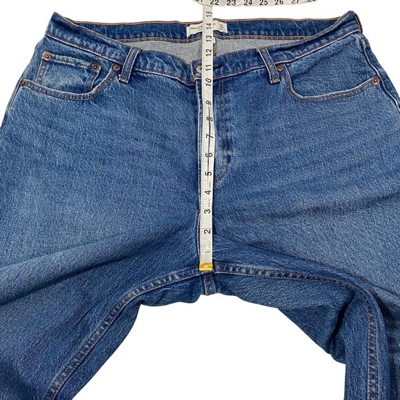 Abercrombie & Fitch Curve Love Baggy Low Rise Jeans Size 31/12 Blue Denim - Picture 8 of 12